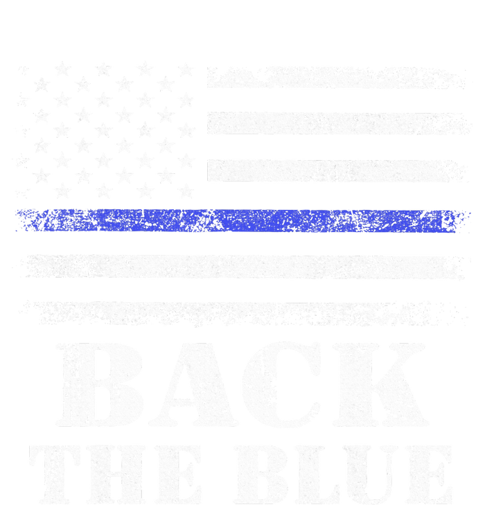 Back The Blue Thin Blue Line American Flag Police Support T-Shirt