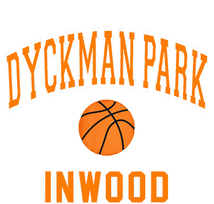 Dyckman Park Inwood Text Basketball Orange Print Tall Hoodie