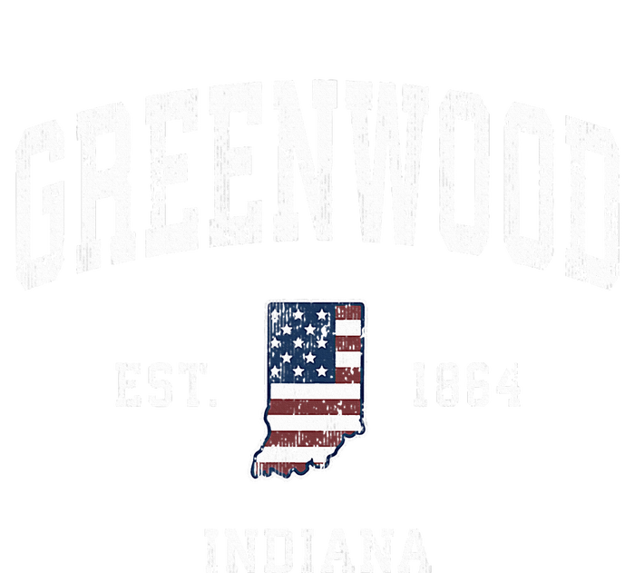 Greenwood Indiana In Vintage American Flag Sports Design PosiCharge RacerMesh Polo