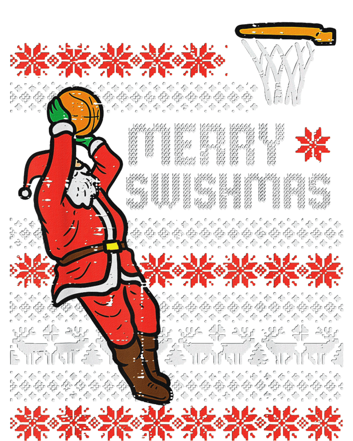 Merry Swishmas Ugly Christmas Sweater Basketball Pajamas T-Shirt