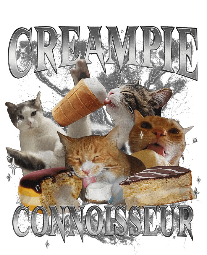 Creampie Connoisseur Raunchy Funny Cat Meme Adult Humor Performance Sprint T-Shirt