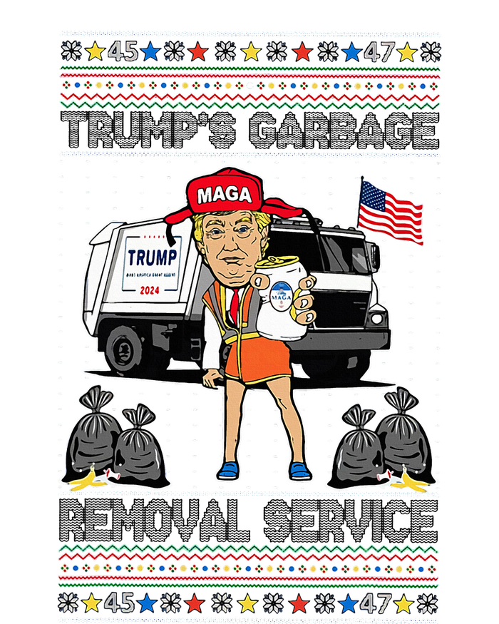 TrumpS Garbage Removal Service Funny Trump President 2025 V-Neck T-Shirt