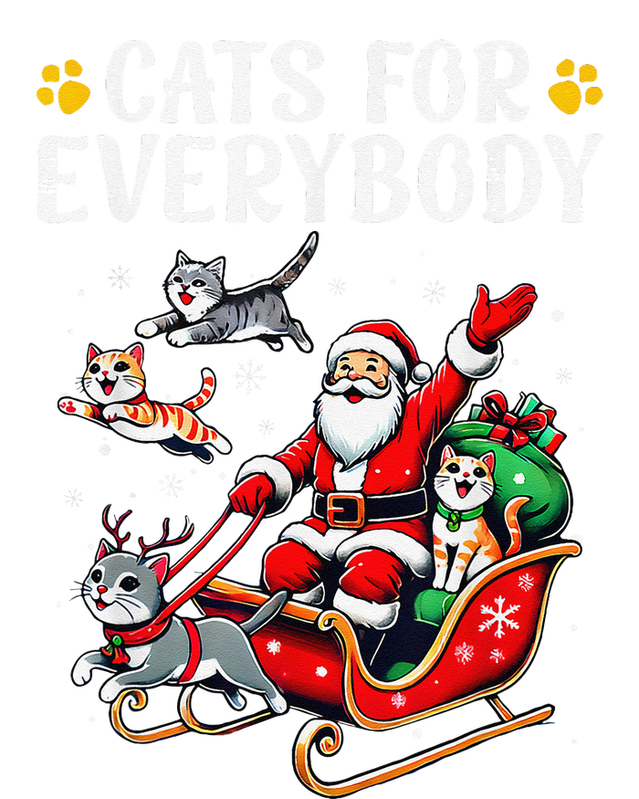 Cats For Everybody Christmas Cat Funny Santa Gift Hooded Wearable Blanket