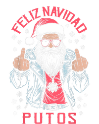 Feliz Navidad Putos Funny Rude Spanish Santa Middle Finger T-Shirt