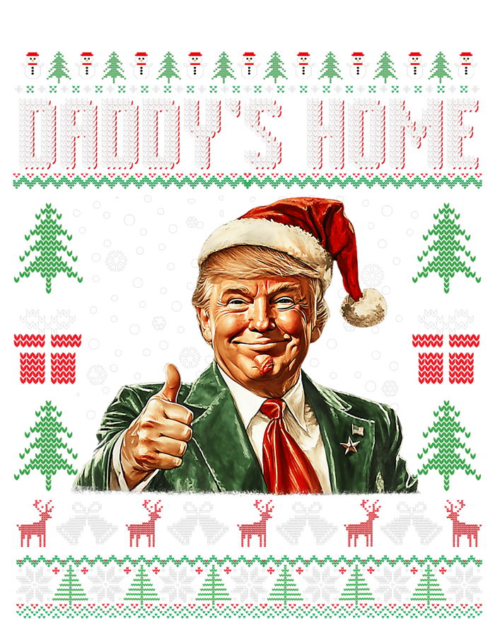 Funny DaddyS Home Trump Ugly Christmas Sweater Xmas Pajamas T-Shirt