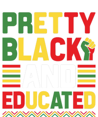 Black History Month Pretty Black And Educated Graphic Hooded Wearable Blanket