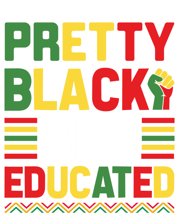 Black History Month Pretty Black And Educated Graphic Hooded Wearable Blanket