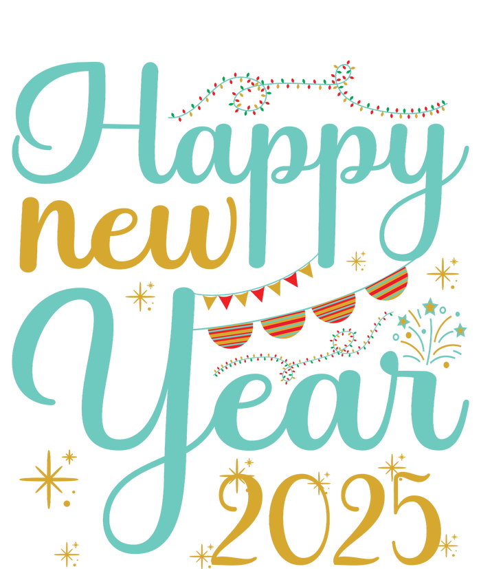 Happy New Year 2025 Celebration Graphic Canvas