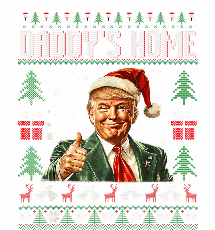 Funny DaddyS Home Trump Ugly Christmas Sweater Xmas Pajamas Sweatshirt