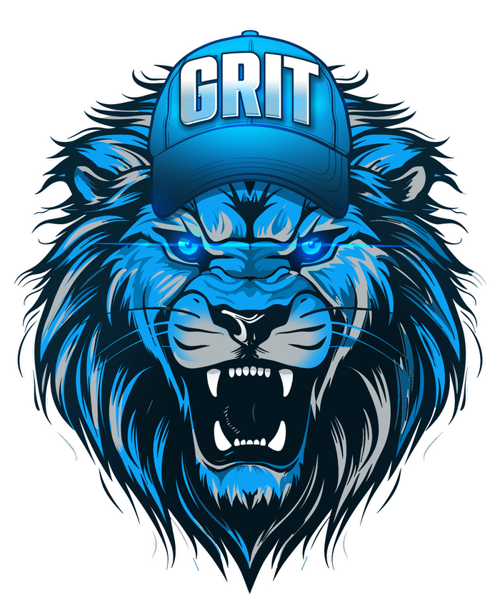 Lion Grit Detroit Football Sports Fan Tie-Dye Long Sleeve Shirt