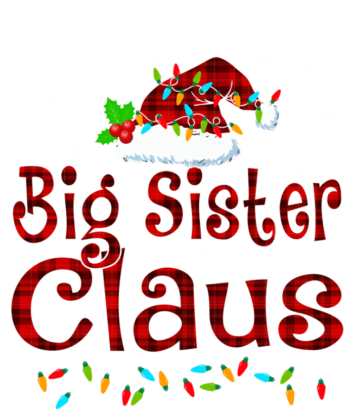 Big Sister Claus Christmas Pajama Matching Family Xmas Light Great Gift Women's Racerback Tank