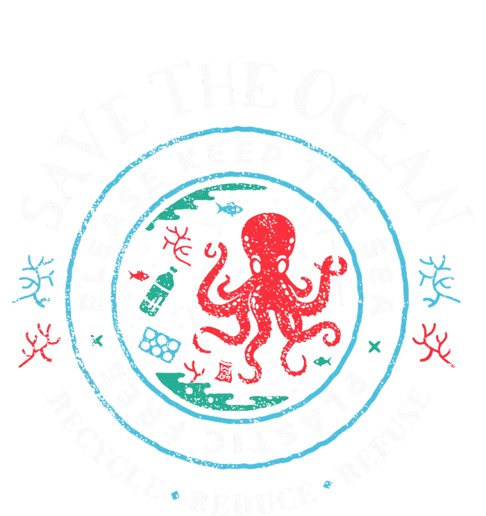 Ocean Conservation Please Keep The Sea Plastic Free Women's Tri-Blend 3/4-Sleeve Raglan Shirt