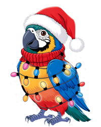 Christmas Parrots Wearing Santa Hat Xmas Light Cool Gift Pom Pom 12in Knit Beanie