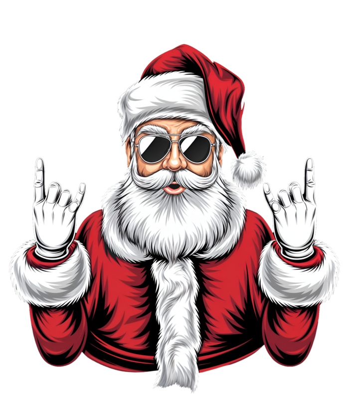 Christmas Santa Rock Funny Santa Claus Xmas Rocker Gift Bumper Sticker