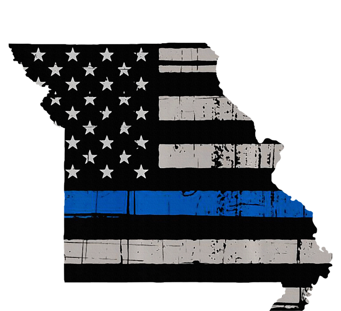 Support Law Enforcement Police Missouri Officer Blue T-Shirt