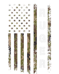 Retro Ruger Vintage Camouflage American Flag Matching Name Doggie Tank