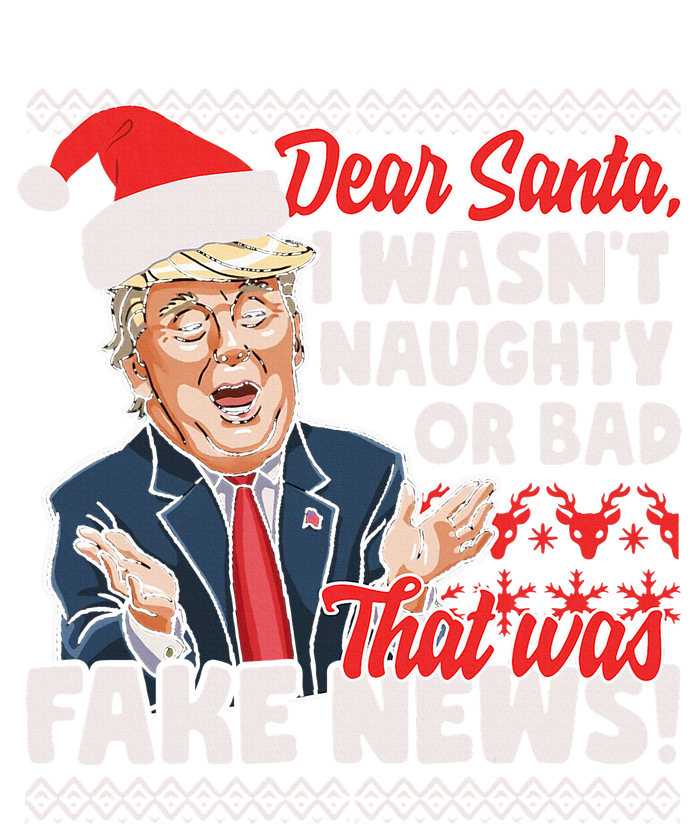 Funny Donald Trump Fake News Ugly Christmas Sweater Style Toddler T-Shirt