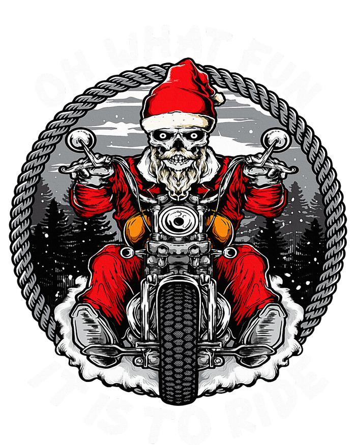 Oh What Fun It Is To Ride Christmas Santa Motorcycle Biker T-Shirt