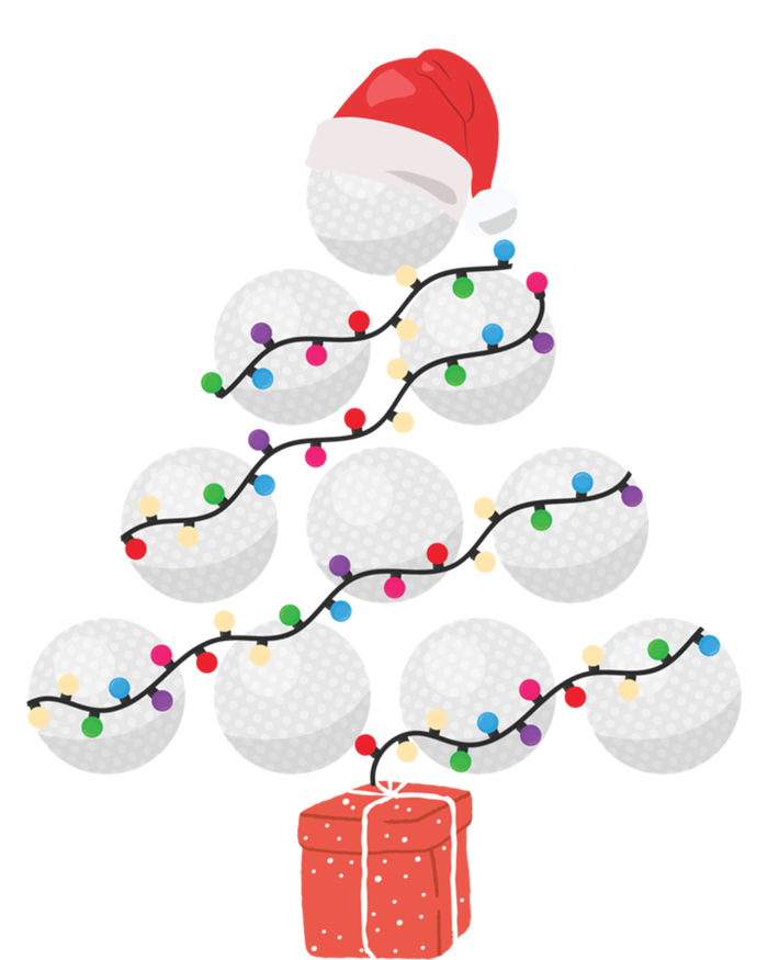 Funny Golfing Christmas Tree Christmas Golf Ball Golfer Funny Gift T-Shirt