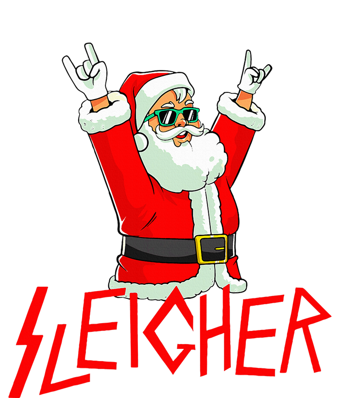 Sleigher Funny Christmas Heavy Metal Music T-Shirt