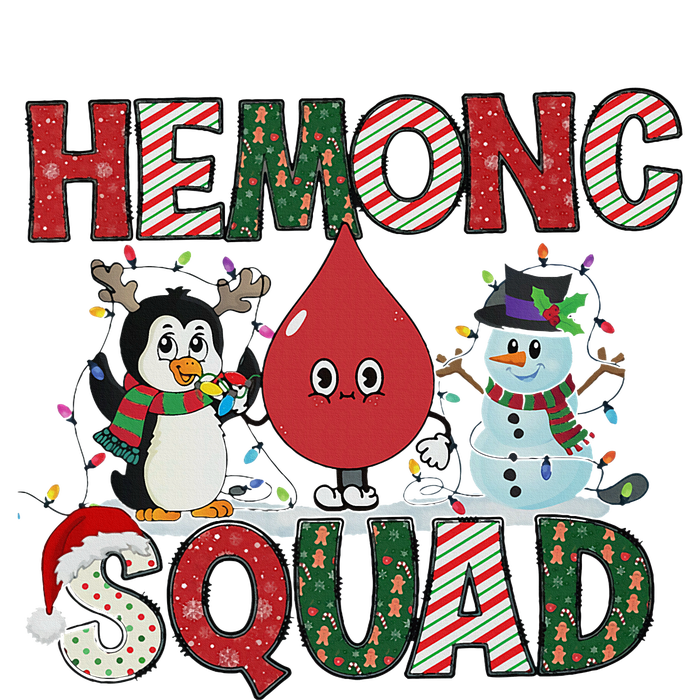 Hemonc Squad Nurse Christmas Hematology Oncology Hem Onc Cooling Performance Long Sleeve Crew