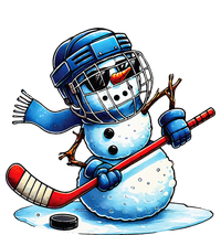 Funny Snowman Playing Ice Hockey Lovers Christmas T-Shirt