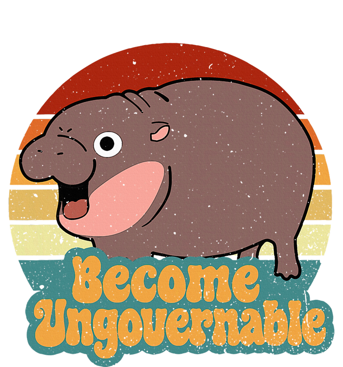 Become Ungovernable Cute Baby Hippo Moo Deng Funny Saying Baby Bodysuit