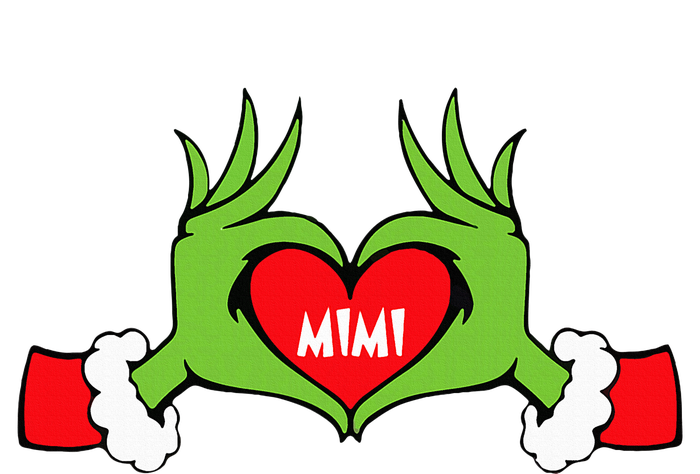 Christmas Mimi Funny Elf With Cute Heart Hands Christmas T-Shirt