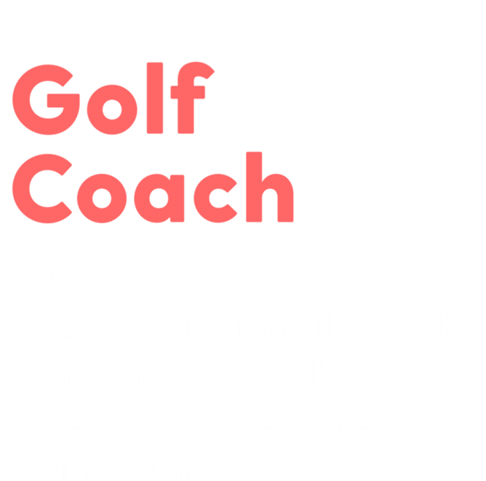 Golf Coach Definition Funny Trainer Gift Present Gift Sustainable Beanie