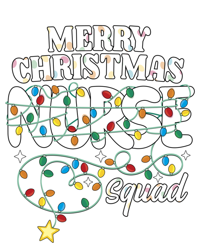 Merry Christmas Nurse Squad Party Nursing Np Rn Xmas Lights Gift T-Shirt