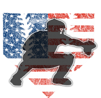 Baseball Catcher American Flag Home Plate Cute Gift Button