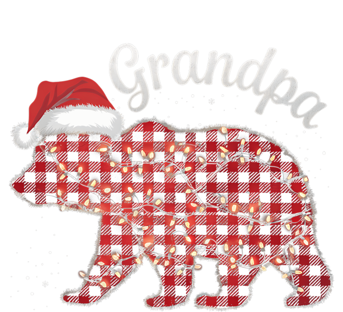 Christmas Bear Grandpa Xmas Buffalo Lights Holiday Gift Full Zip Hoodie