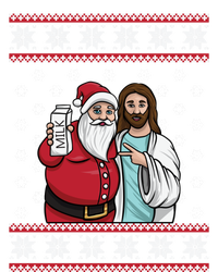 Christmas Graphic Santa And Jesus Jingle Bros Milk Food Ugly Gift T-Shirt