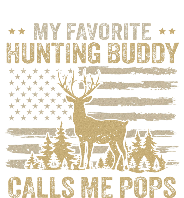 My Favorite Hunting Buddy Calls Me Pops Funny Hunting Yupoong Adult 5-Panel Trucker Hat