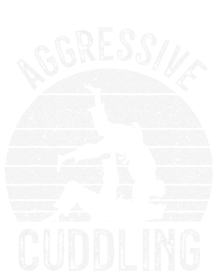 Funny Aggressive Cuddling Funny Vintage Brazilian Jiu Jitsu T-Shirt