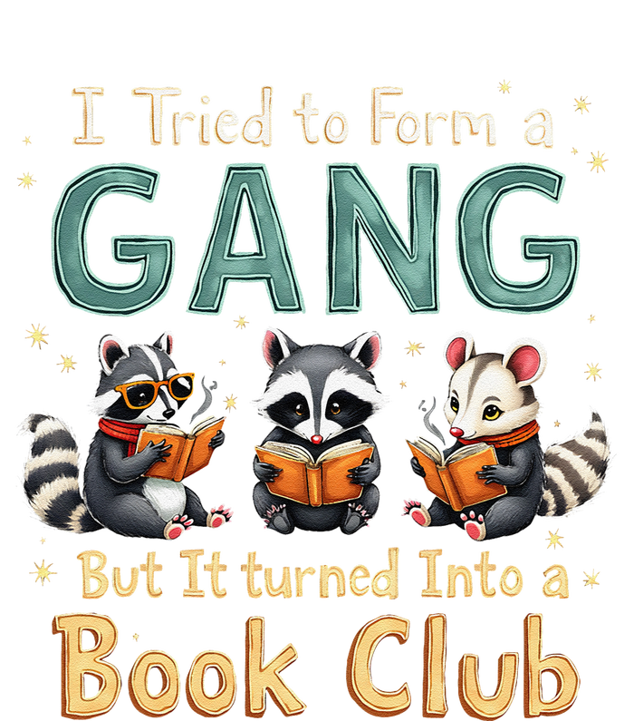 Funny Book Club Animal Gang I Tried To Form A Gang Design T-Shirt