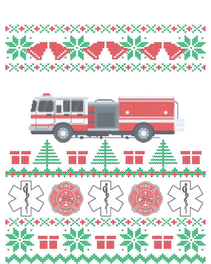 Firefighter Ugly Christmas Fire Truck Fire Novelty Party Funny Gift Sweatshirt