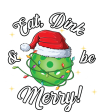 Funny Christmas Pickleball Santa Lights Eat Dink And Be Merry Gift T-Shirt