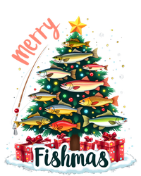 Funny Christmas Tree Lights Fish Fishing Rod Merry Fishmas Gift T-Shirt