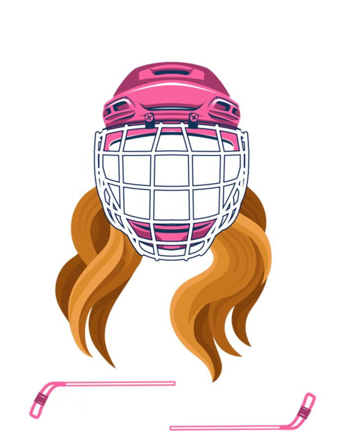 Hockey Hair DonT Care Funny Ice Hockey Gift Tall Hoodie