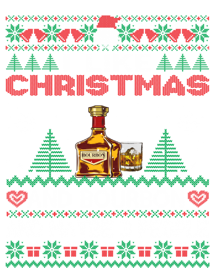 I Like Christmas Bourbon And Maybe 3 People Funny Xmas Party Cool Gift Insulated Varsity Jacket