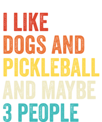 I Like Dogs And Pickleball And Maybe 3 People Pickleball Gift Women's Tri-Blend 3/4-Sleeve Raglan Shirt