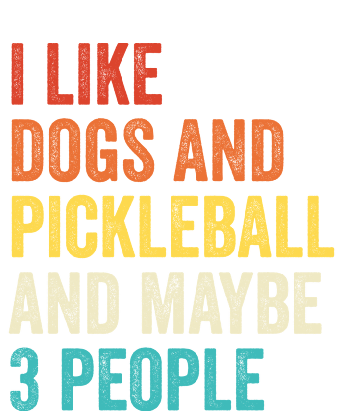 I Like Dogs And Pickleball And Maybe 3 People Pickleball Gift Women's Tri-Blend 3/4-Sleeve Raglan Shirt