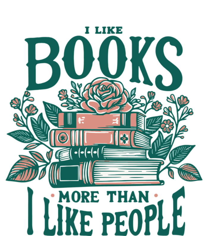 I Like Books More Than People Reading Teacher Book Nerds Gift Full-Length Apron With Pockets