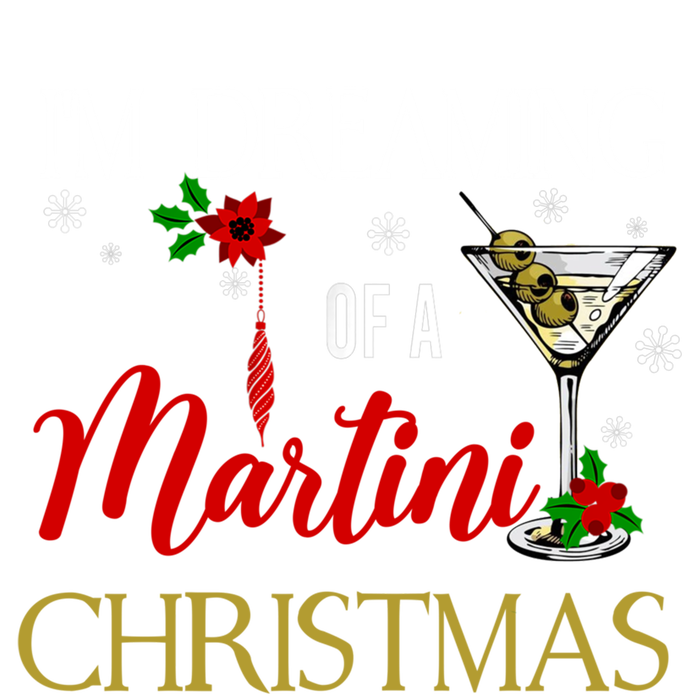 IM Dreaming Of A Martini Christmas Wine Glass Xmas Meaningful Gift T-Shirt