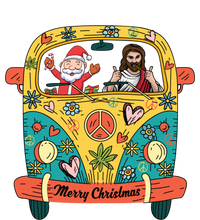 Jesus And Santa Claus Riding On Peace Van Merry Christmas Meaningful Gift Women's Flannel Pajama Set