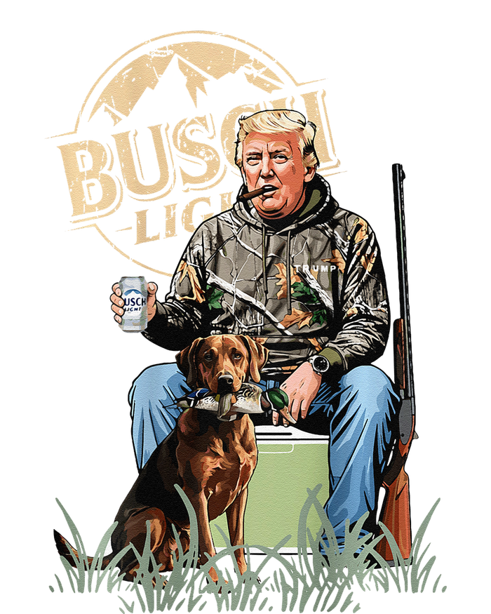 Retro Trump Hunting Deer Funny Beer Drinking Hunting Gift T-Shirt