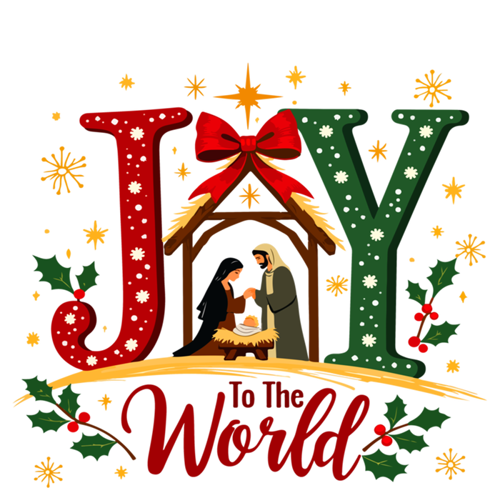 Joy To The World Christmas Christian Nativity Scene Gift Tie-Dye T-Shirt