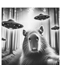 Funny Graphic Novelty Capybara Selfie With Ufo Weird Silly T-Shirt