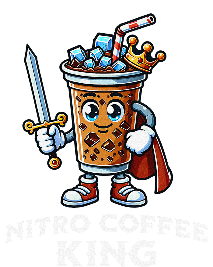 Nitro Coffee King Funny Drink Illustration Nitro Iced Coffee T-Shirt